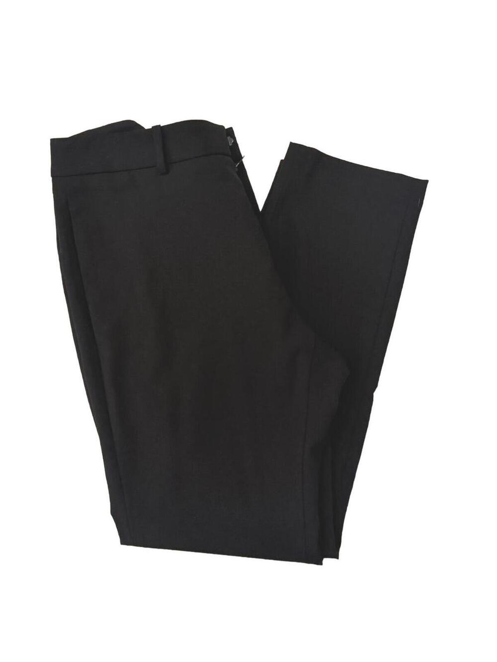 Nili Lotan Paris‎ Black Tailored Cropped Dress Pants Wool Stretch Trouser Size 2